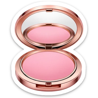 pink powder compact sticker