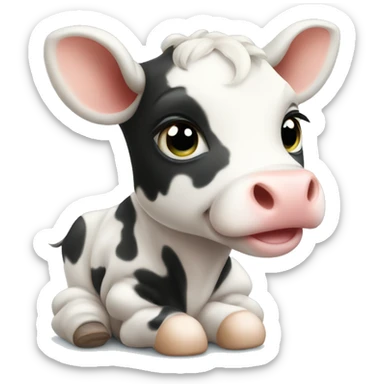 Baby cow sticker