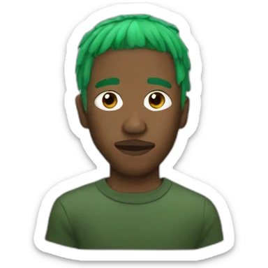 Green hair frank ocean sticker
