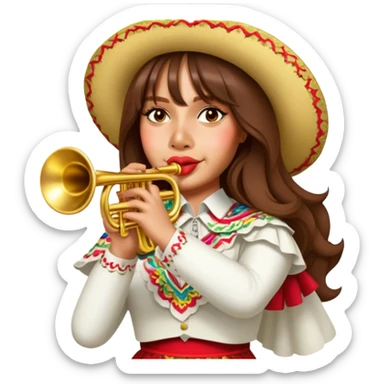 Mariachi Trumpet Player sticker