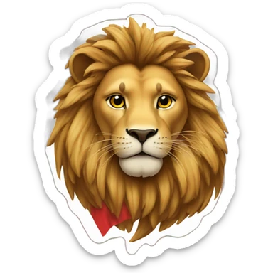 Lion avec ke drapeau du maroc sticker