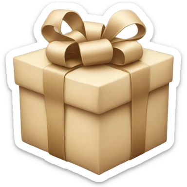 Beige present  sticker