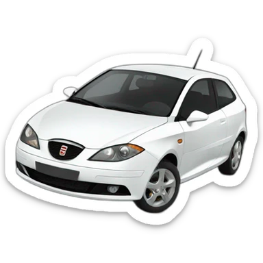 White Seat ibiza 2005 model frontal view sticker