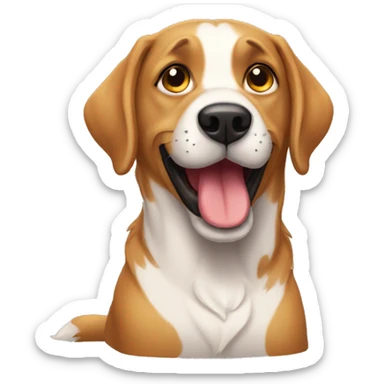 un perro sorprendido  sticker