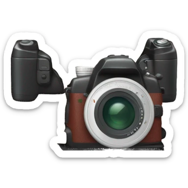 white girl photographer with dark red curly hair and Canon camera sticker