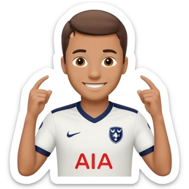 man in tottenham hotspurs kit sticker