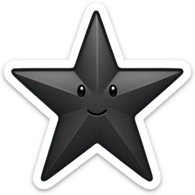 ★☆ - this shows full star and empty star only with outline black inside empty but I want is first half black and second half empty sticker