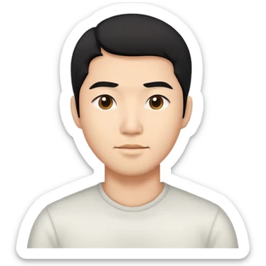 Do violence blackhair Asian man sticker