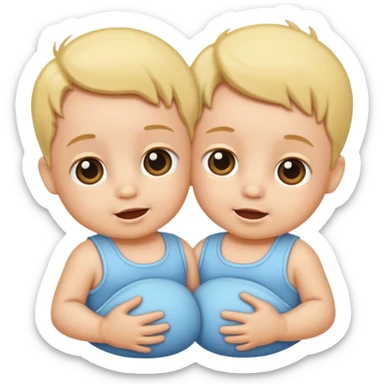 Two baby twins sticker