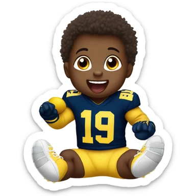 Michigan football baby sticker