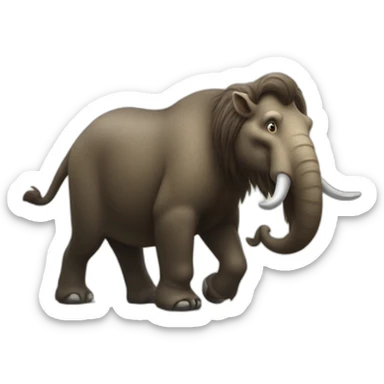 Un cheval sur un mammouth  sticker