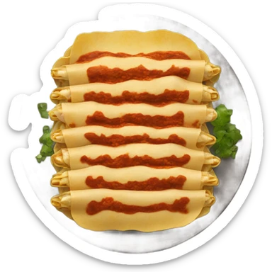 Smooth Plate of Enchiladas red sauce sticker