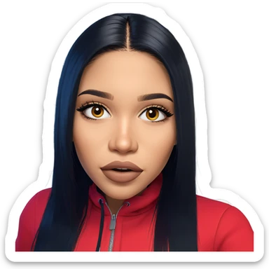 portrait of a girl sticker