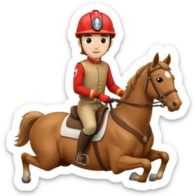 Charles leclerc riding  a horse￼ sticker
