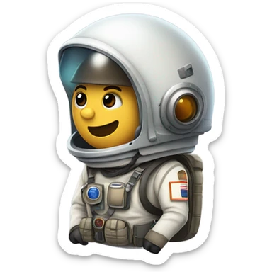 Una cucaracha con un casco de astronauta y uniforme de soldado sticker