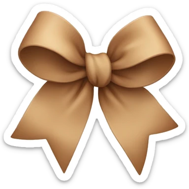 Light Brown bow  sticker