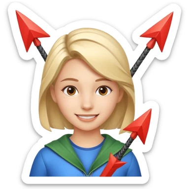 un emoji de una chica en una reunión con unas flechas que indiquen duplicar la velocidad sticker