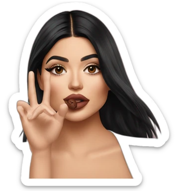Kylie Jenner blowing a kiss sticker