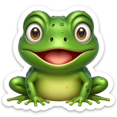 Emoji grenouille choqué  sticker