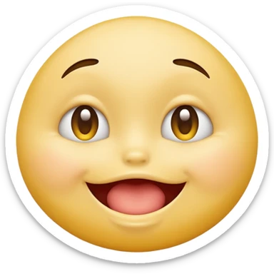 yellow emoji face biting its lip, glancing back at its own round cartoon booty cheeks, playful and cheeky expression sticker