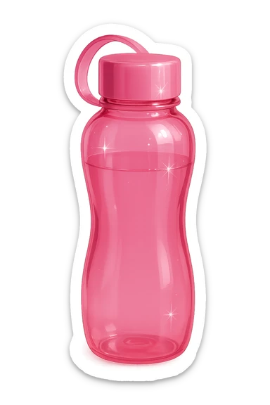 pink kpop idol stage water bottle, stylish and glossy sticker