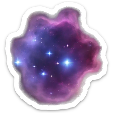 nebula with stars sticker