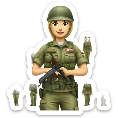 army woman swiss sticker