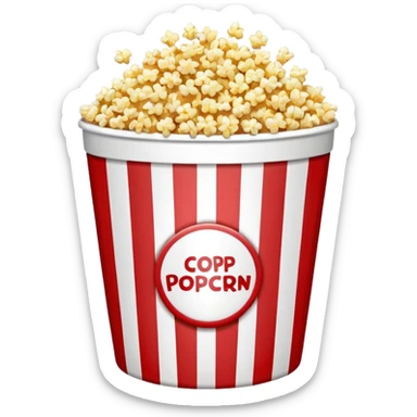 Popcorn bucket sticker
