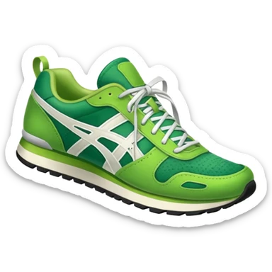 "Green Running shoes sticker