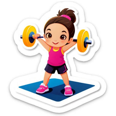 Girl gym  sticker