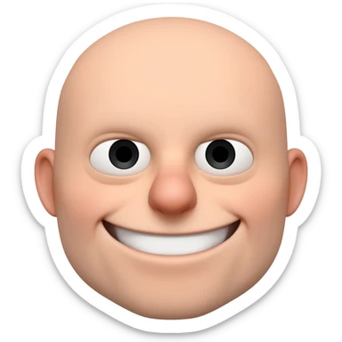 Stupid kinda unsettling smile sticker