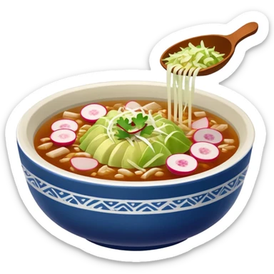 a delicious hot bowl of pozole sticker