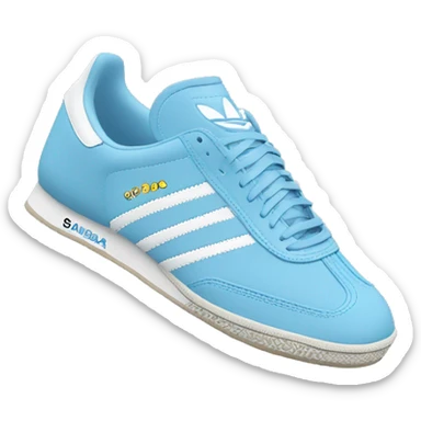 Pair of light blue adidas sambas sticker