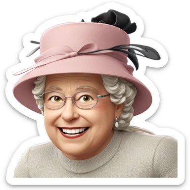 happy girl in stylish hat sticker