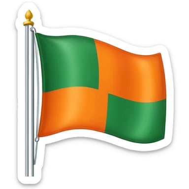 Bandera franjas naranja y verdes sticker