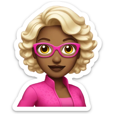 Diva with pink outfit sticker