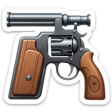 Double barrel gun sticker