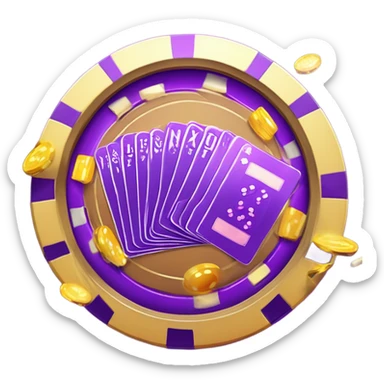 crypto gambling in purple sticker