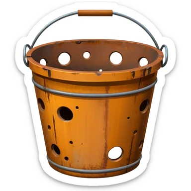 bucket with holes sticker