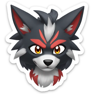 Litten-Zorua-Zoroark-Nargacuga-Lycanroc sticker