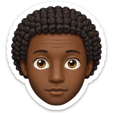a black guy with shortscurls sticker