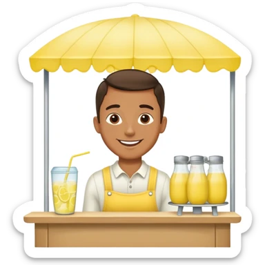 lemonade stand with happy mal sticker