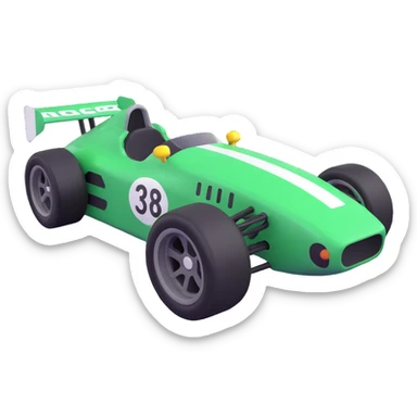green race car sticker