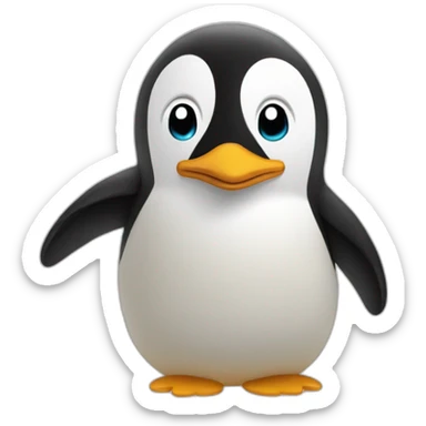 Un pingouin déguisé en pingouin énervé sticker