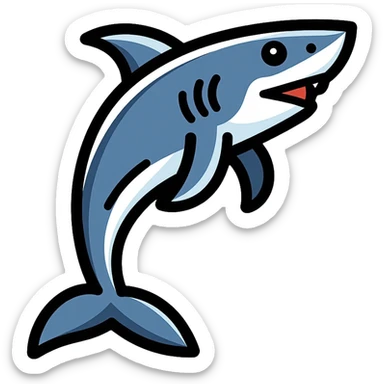 shark wearing Nike shoes sticker