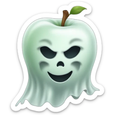 apple ghost emoji sticker