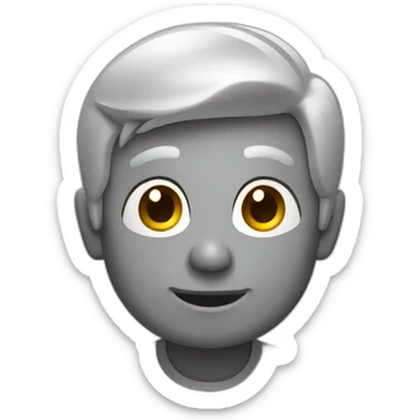 Chat gris avec grande queue  sticker