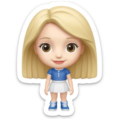 Fanko Pop Figure girl full body sticker