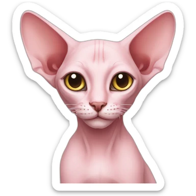 Pink-sphinx-cat sticker