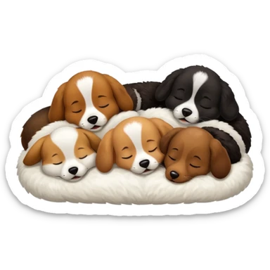 3 dogs sleeping and snoring sticker